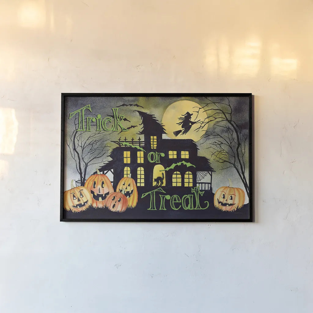 Haunting Halloween Night VI by Kathleen Parr McKenna. shown as a paper print in a black flame. Available as a archival giclee rolled canvas, fine art paper, or poster print. SKU 39668i.
