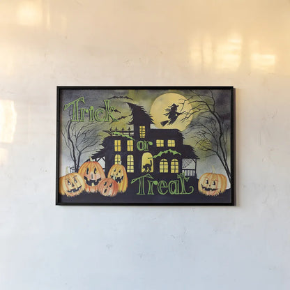 Haunting Halloween Night VI by Kathleen Parr McKenna. shown as a paper print in a black flame. Available as a archival giclee rolled canvas, fine art paper, or poster print. SKU 39668i.