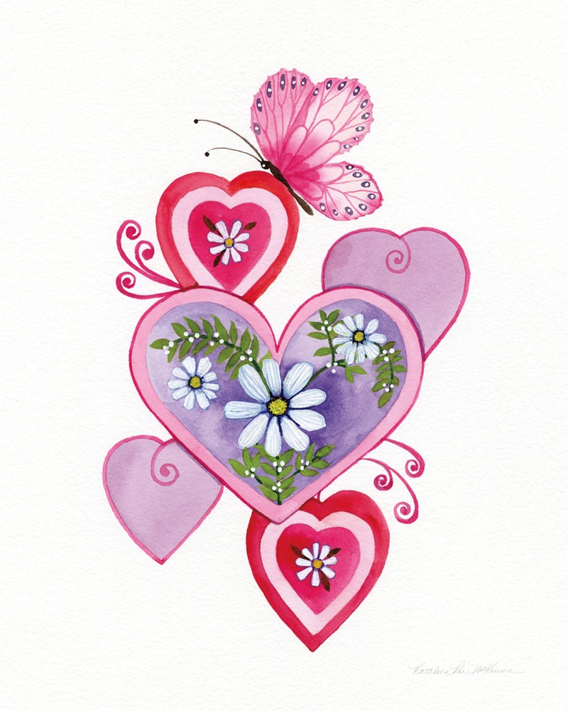Hearts and Flowers II by Kathleen Parr McKenna