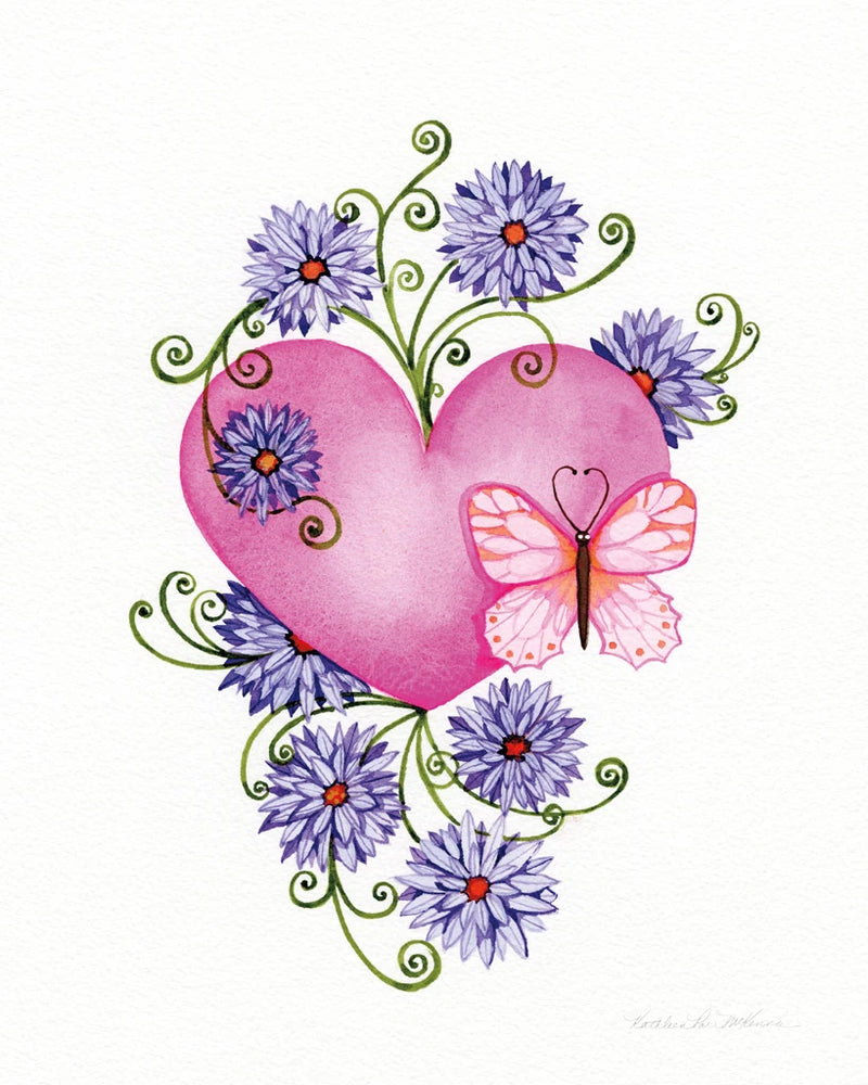 Hearts and Flowers III by Kathleen Parr McKenna