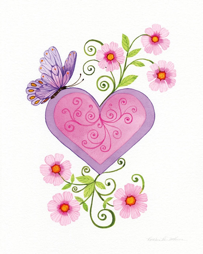 Hearts and Flowers IV by Kathleen Parr McKenna