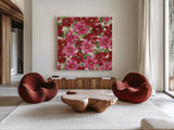Holiday Happiness Pattern VI by Kathleen Parr McKenna. Shown as extra-large giant wall art in a modern living room. Available as an archival giclee rolled canvas, fine art paper, or poster print. SKU 47921a.