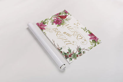 Holiday Happiness VIII by Kathleen Parr McKenna. shown as a rolled paper print. Available as archival giclee rolled canvas, fine art paper, or poster print. SKU 41673i.