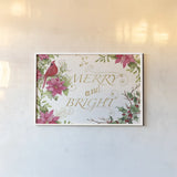 Holiday Happiness VIII by Kathleen Parr McKenna. shown as a paper print in a white frame. Available as a archival giclee rolled canvas, fine art paper, or poster print. SKU 41673i.