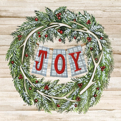 Holiday Saying I on Wood Plaid by Kathleen Parr McKenna. SKU 37356a. Archival Giclee Fine art print for wall decor.