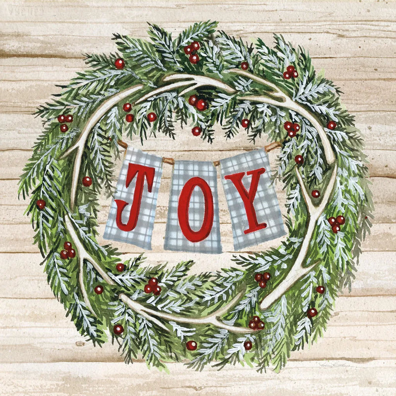 Holiday Saying I on Wood Plaid by Kathleen Parr McKenna. SKU 37356a. Archival Giclee Fine art print for wall decor.