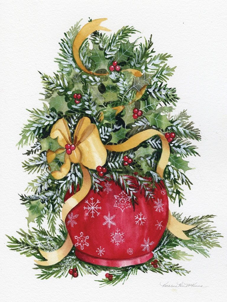 Holly Holiday Bouquet by Kathleen Parr McKenna
