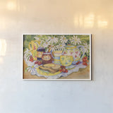 Jam and Jelly by Kathleen Parr McKenna. shown as a paper print in a white frame. Available as a archival giclee rolled canvas, fine art paper, or poster print. SKU 47935i.