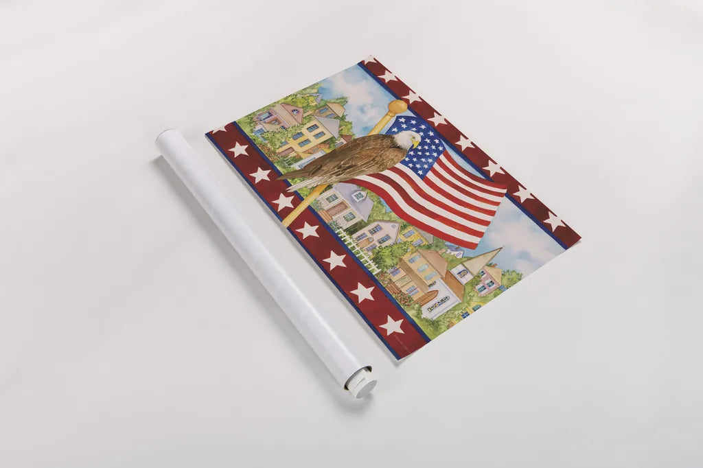 Land of Liberty by Kathleen Parr McKenna. shown as a rolled paper print. Available as archival giclee rolled canvas, fine art paper, or poster print. SKU 41296i.