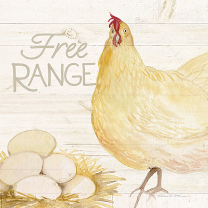 Life on the Farm Chicken IV by Kathleen Parr McKenna. SKU 34557a. Archival Giclee Fine art print for wall decor.