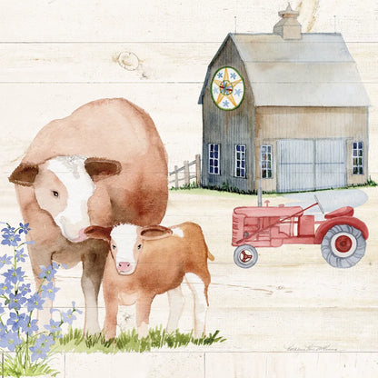 Life on the Farm I by Kathleen Parr McKenna. SKU 34550a. Archival Giclee Fine art print for wall decor.