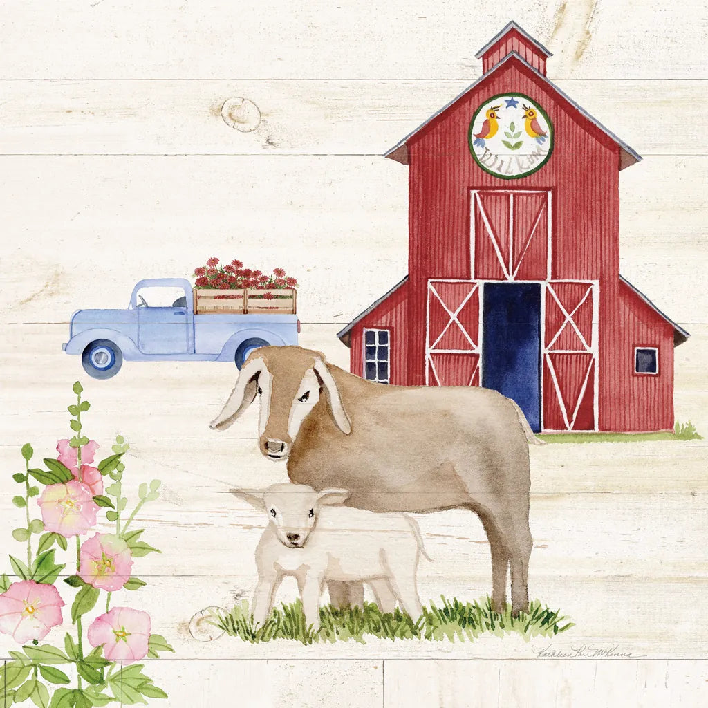 Life on the Farm IV by Kathleen Parr McKenna. SKU 34553a. Archival Giclee Fine art print for wall decor.