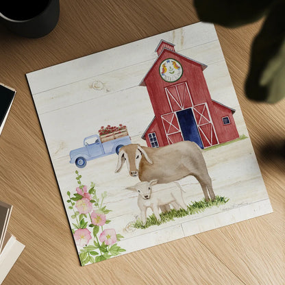 Life on the Farm IV by Kathleen Parr McKenna. Shown as a detailed flat fine art print, highlighting archival giclee quality. Available as an archival giclee rolled canvas, fine art paper, or poster print. SKU 34553a.
