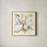 Magnolia by Kathleen Parr McKenna. Shown in a natural wood glass frame for a timeless modern aesthetic. Available as an archival giclee rolled canvas, fine art paper, or poster print. SKU 46646a.