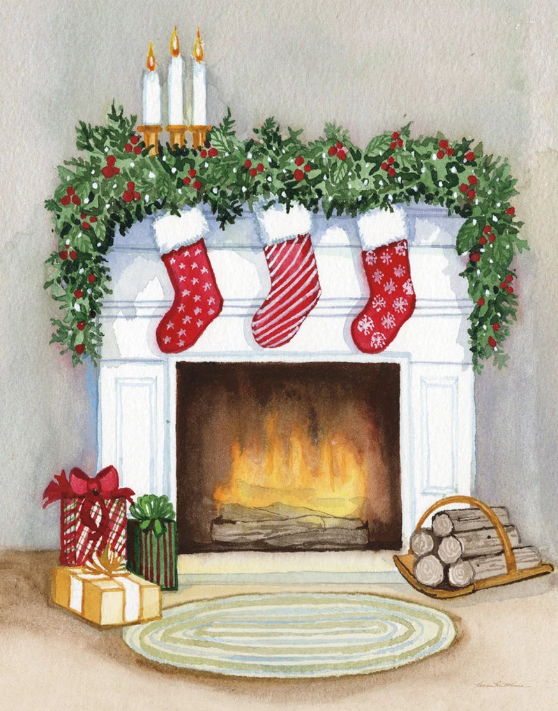 Night Before Christmas V No Cat Gray Crop by Kathleen Parr McKenna