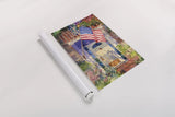 Patriotic Home by Kathleen Parr McKenna. shown as a rolled paper print. Available as archival giclee rolled canvas, fine art paper, or poster print. SKU 37265h.
