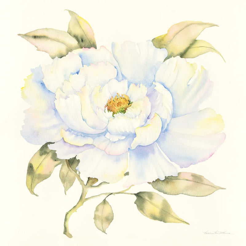 Peony by Kathleen Parr McKenna. SKU 46647a. Archival Giclee Fine art print for wall decor.