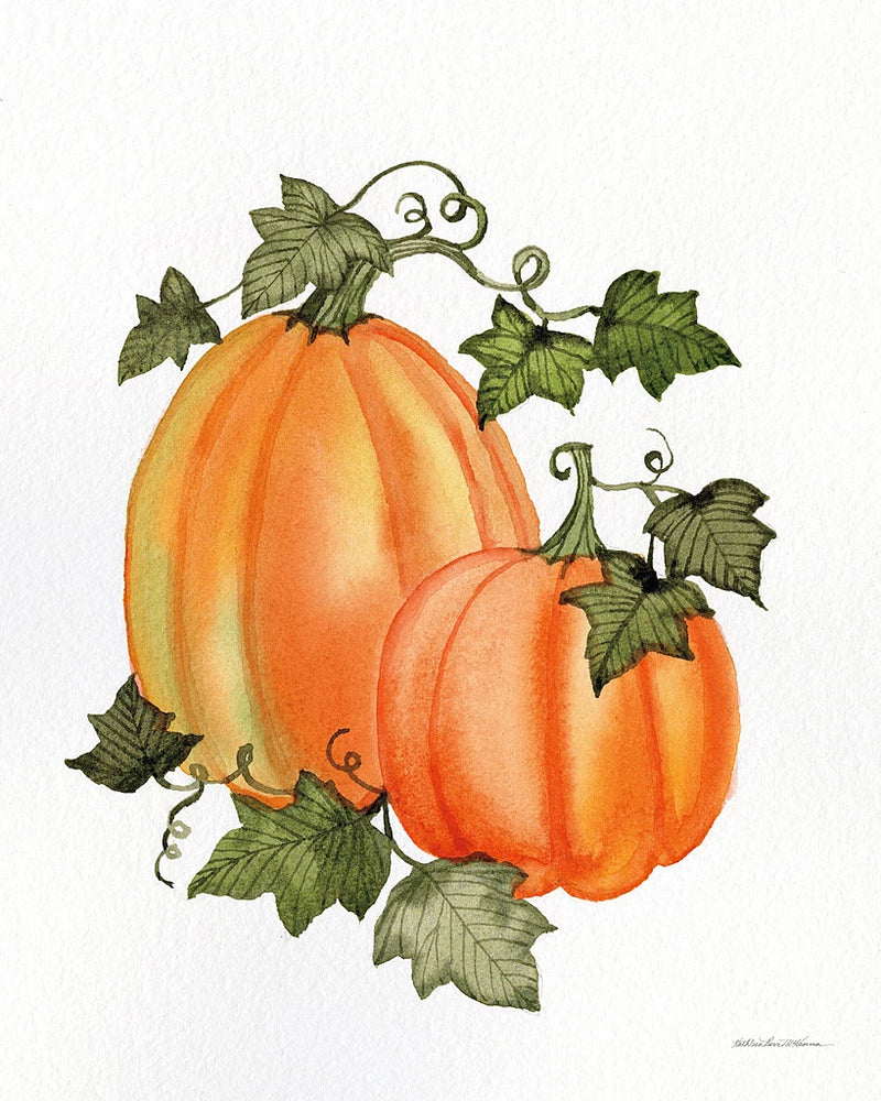 Pumpkin and Vines I by Kathleen Parr McKenna