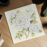 Roses by Kathleen Parr McKenna. Shown as a detailed flat fine art print, highlighting archival giclee quality. Available as an archival giclee rolled canvas, fine art paper, or poster print. SKU 46645a.