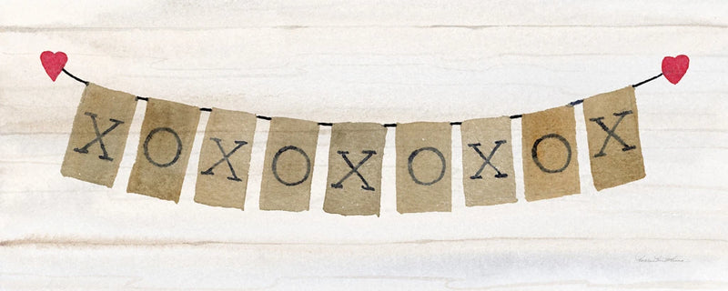 Rustic Valentine Banner I by Kathleen Parr McKenna
