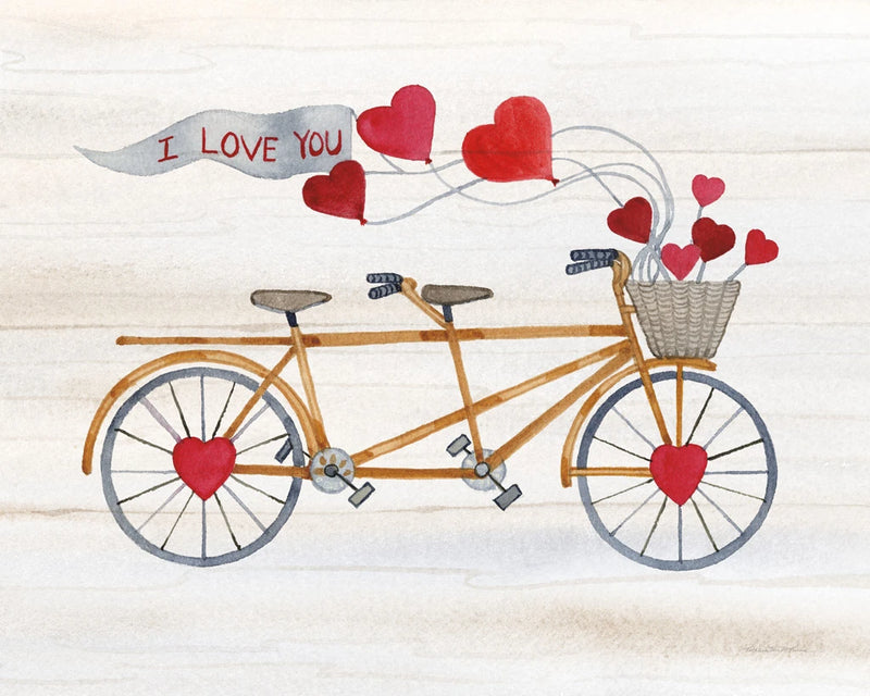 Rustic Valentine Bicycle by Kathleen Parr McKenna