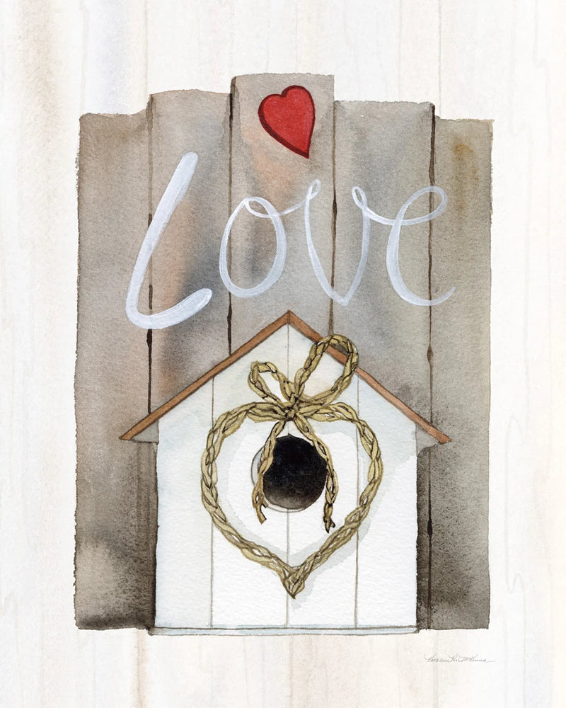 Rustic Valentine Birdhouse by Kathleen Parr McKenna