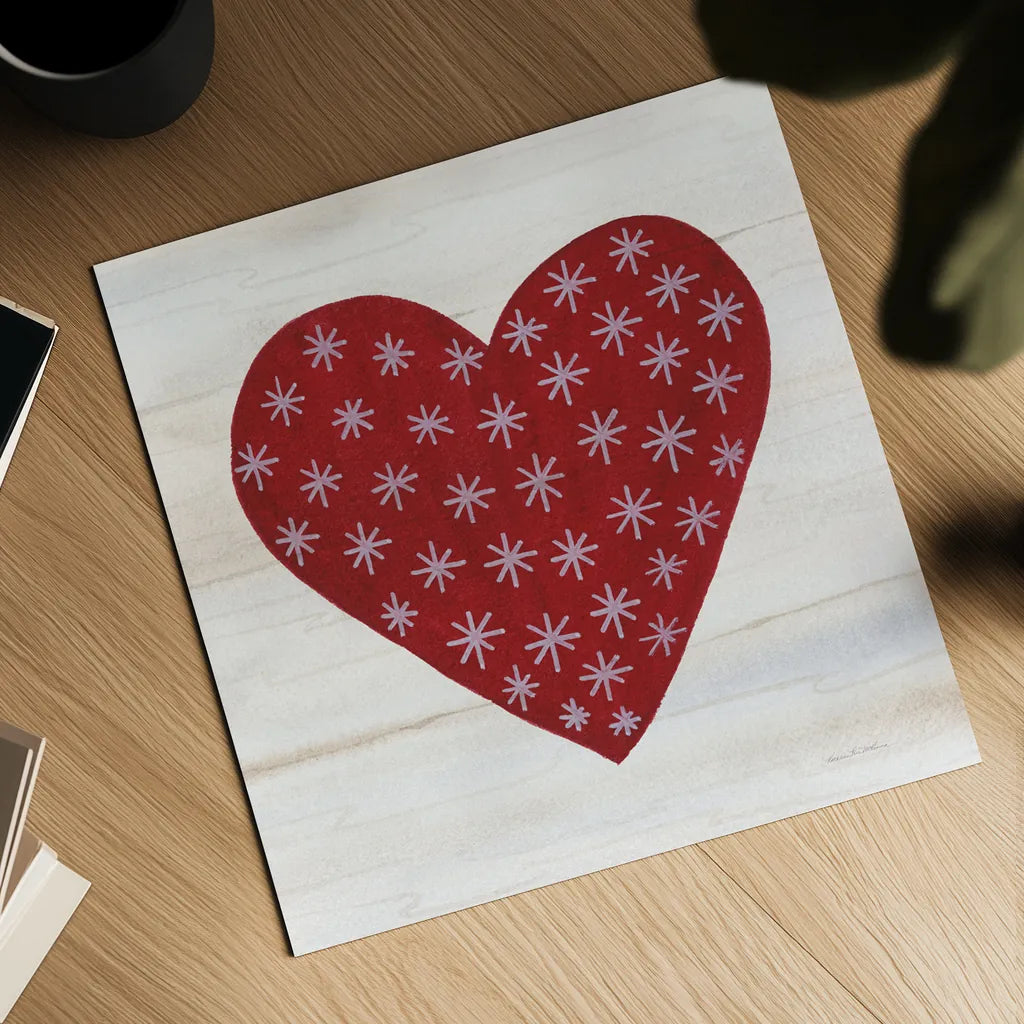 Rustic Valentine Heart II by Kathleen Parr McKenna. Shown as a detailed flat fine art print, highlighting archival giclee quality. Available as an archival giclee rolled canvas, fine art paper, or poster print. SKU 46676a.