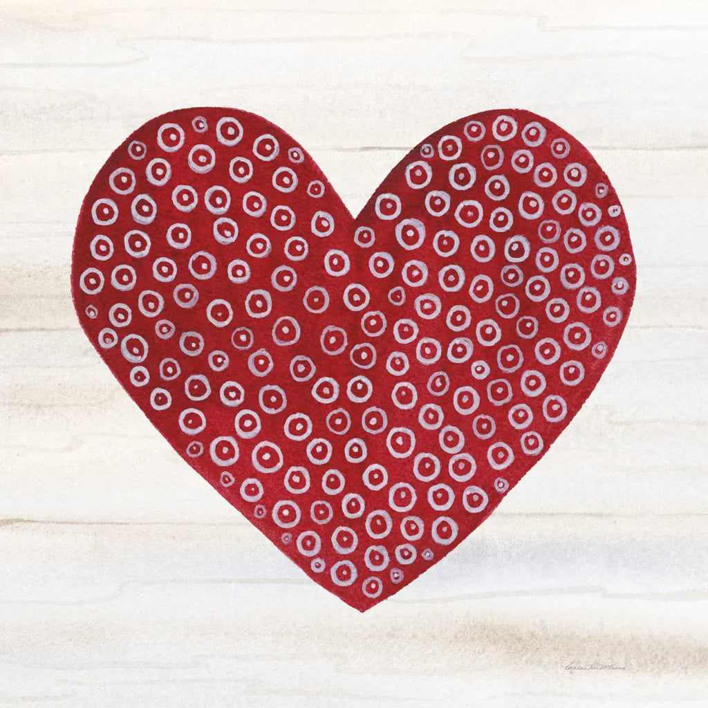 Rustic Valentine Heart III by Kathleen Parr McKenna. SKU 46677a. Archival Giclee Fine art print for wall decor.