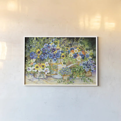 Simply Charming by Kathleen Parr McKenna. shown as a paper print in a white frame. Available as a archival giclee rolled canvas, fine art paper, or poster print. SKU 47976i.