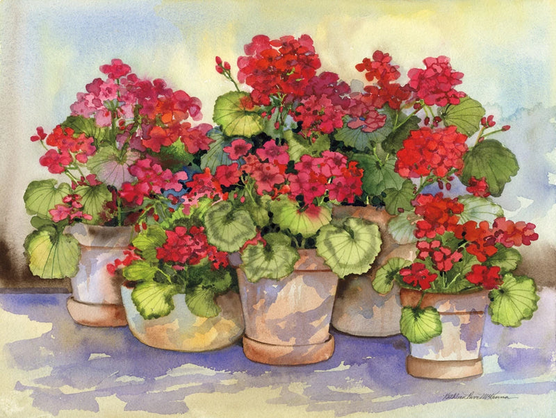 Spring Geraniums by Kathleen Parr McKenna