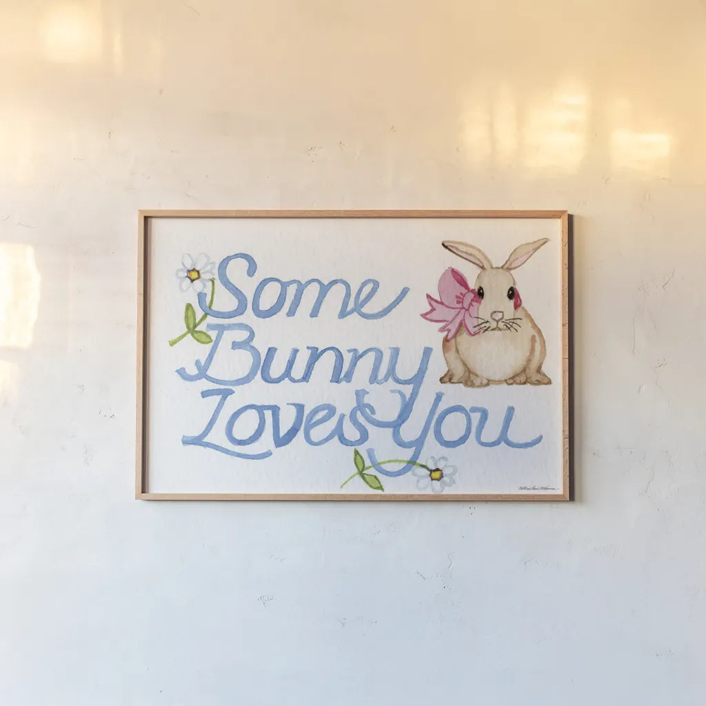 Spring Saying II by Kathleen Parr McKenna. shown as a paper print in a natural frame. Available as a archival giclee rolled canvas, fine art paper, or poster print. SKU 24715i.