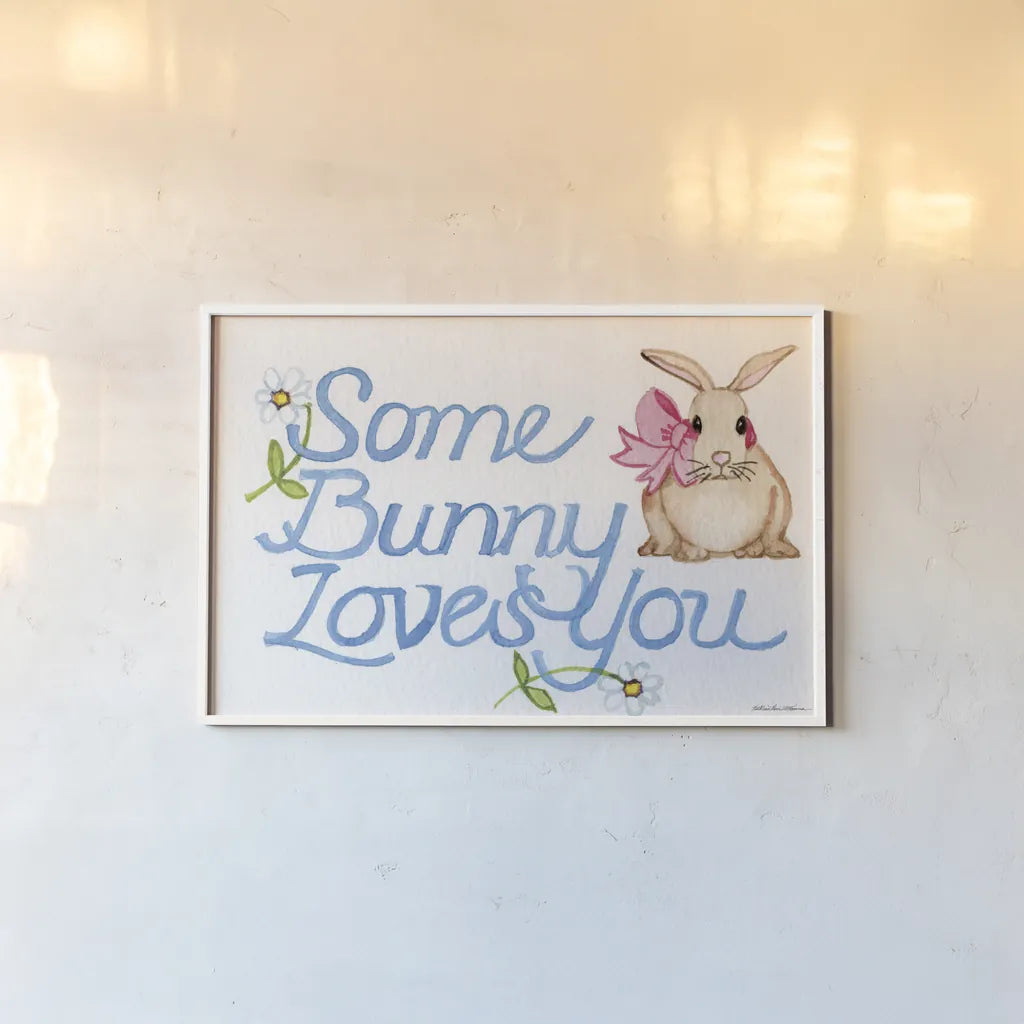 Spring Saying II by Kathleen Parr McKenna. shown as a paper print in a white frame. Available as a archival giclee rolled canvas, fine art paper, or poster print. SKU 24715i.