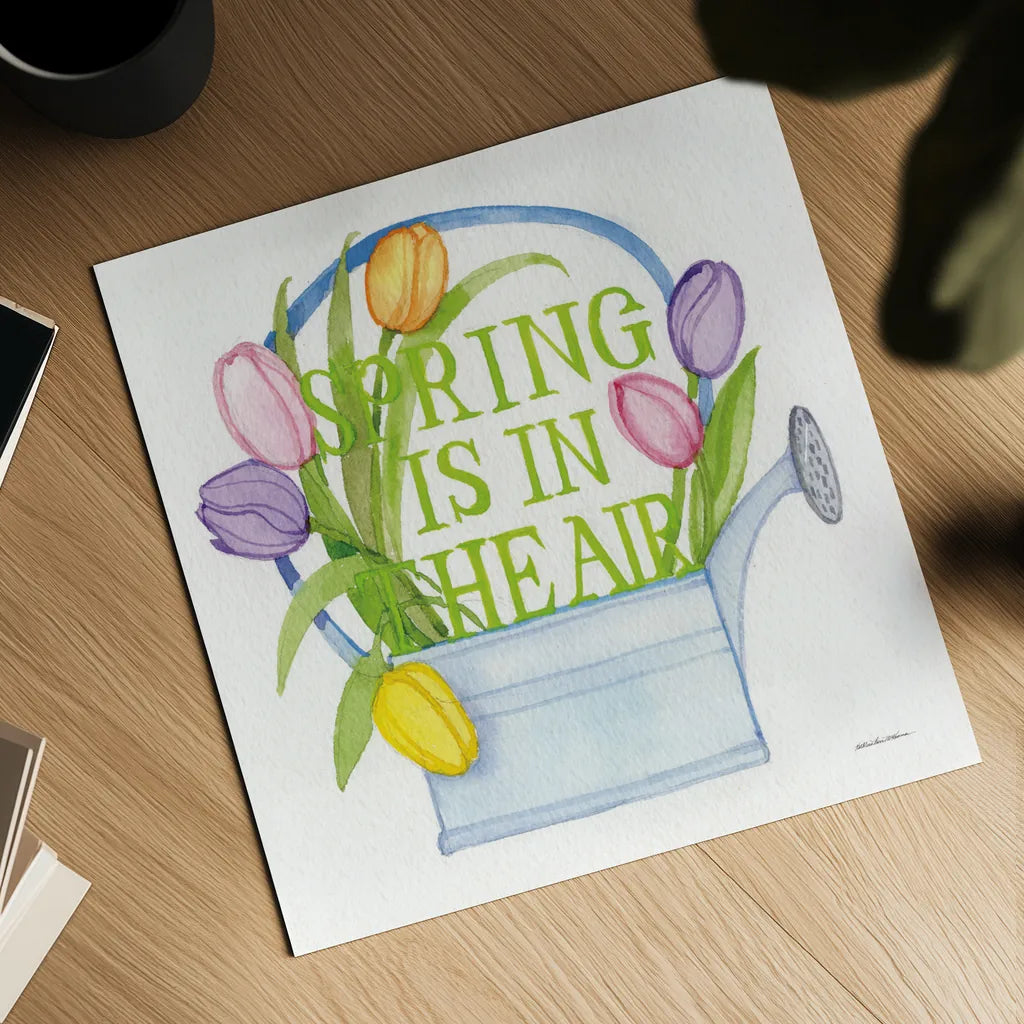 Spring Saying III by Kathleen Parr McKenna. Shown as a detailed flat fine art print, highlighting archival giclee quality. Available as an archival giclee rolled canvas, fine art paper, or poster print. SKU 31717a.