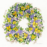 Spring Wreath III by Kathleen Parr McKenna. SKU 24598a. Archival Giclee Fine art print for wall decor.