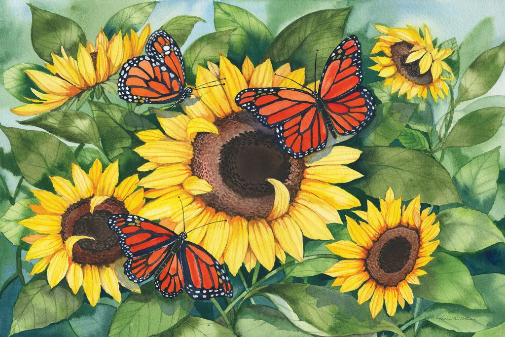 Sunny Monarchy by Kathleen Parr McKenna. SKU 41334i. Archival Giclee Fine art print for wall decor.