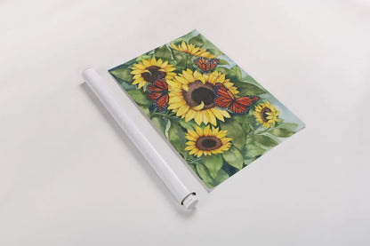 Sunny Monarchy by Kathleen Parr McKenna. shown as a rolled paper print. Available as archival giclee rolled canvas, fine art paper, or poster print. SKU 41334i.