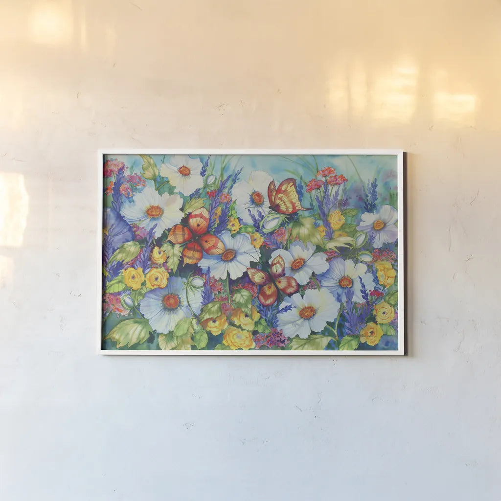 Sweetly Succulent by Kathleen Parr McKenna. shown as a paper print in a white frame. Available as a archival giclee rolled canvas, fine art paper, or poster print. SKU 47972i.