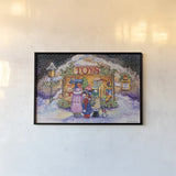 Toyshop by Kathleen Parr McKenna. shown as a paper print in a black flame. Available as a archival giclee rolled canvas, fine art paper, or poster print. SKU 41395i.