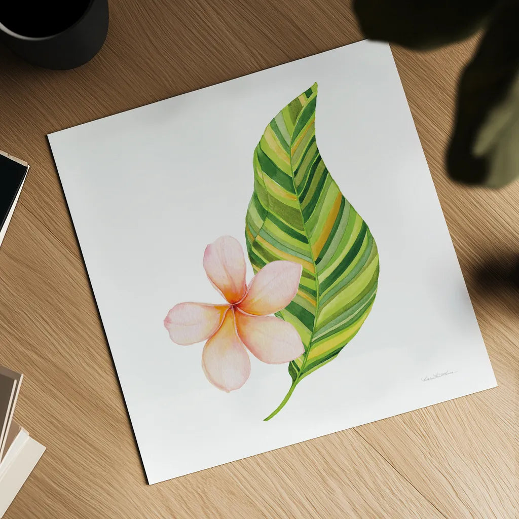 Treasures of the Tropics X by Kathleen Parr McKenna. Shown as a detailed flat fine art print, highlighting archival giclee quality. Available as an archival giclee rolled canvas, fine art paper, or poster print. SKU 37008a.