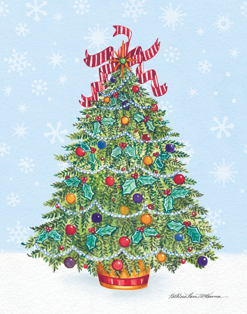 Tree with Snowflakes II by Kathleen Parr McKenna