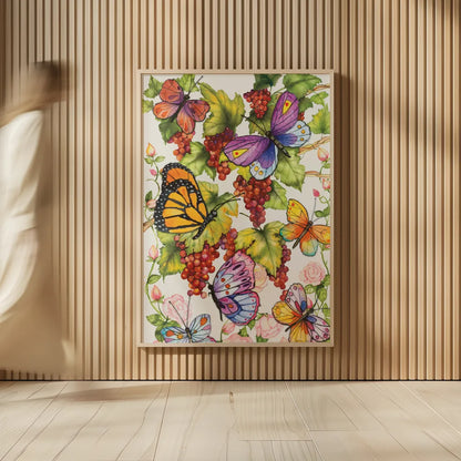 Vineyard Fruit by Kathleen Parr McKenna. shown as over sized large wall art. Available as an archival giclee rolled canvas, fine art paper, or poster print. SKU 37264h.