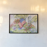 Waves of Honor by Kathleen Parr McKenna. shown as a paper print in a black flame. Available as a archival giclee rolled canvas, fine art paper, or poster print. SKU 41205i.