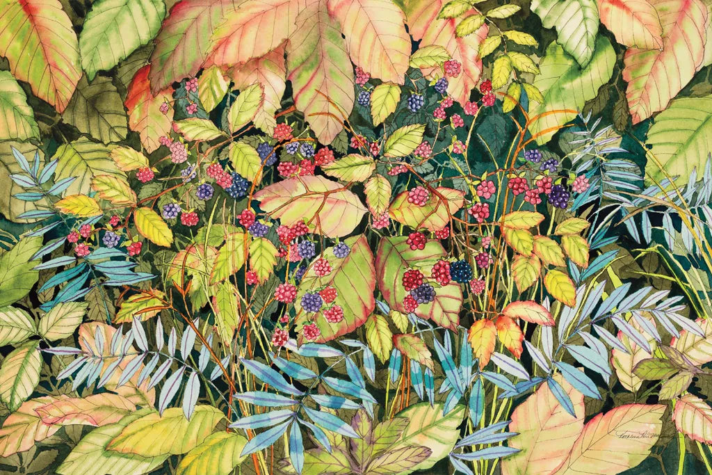 Wild Berries by Kathleen Parr McKenna. SKU 41223i. Archival Giclee Fine art print for wall decor.