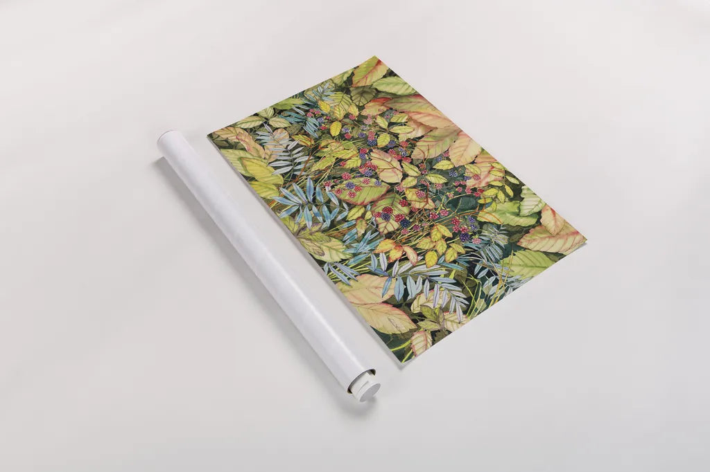 Wild Berries by Kathleen Parr McKenna. shown as a rolled paper print. Available as archival giclee rolled canvas, fine art paper, or poster print. SKU 41223i.