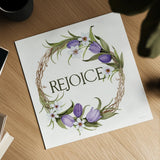 Wreath with Words I by Kathleen Parr McKenna. Shown as a detailed flat fine art print, highlighting archival giclee quality. Available as an archival giclee rolled canvas, fine art paper, or poster print. SKU 46957a.