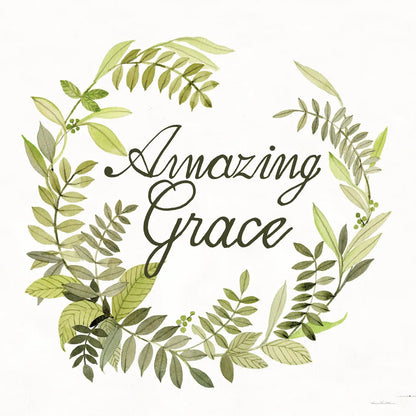 Wreath with Words II by Kathleen Parr McKenna. SKU 46958a. Archival Giclee Fine art print for wall decor.