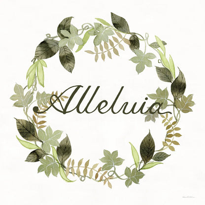 Wreath with Words III by Kathleen Parr McKenna. SKU 46959a. Archival Giclee Fine art print for wall decor.
