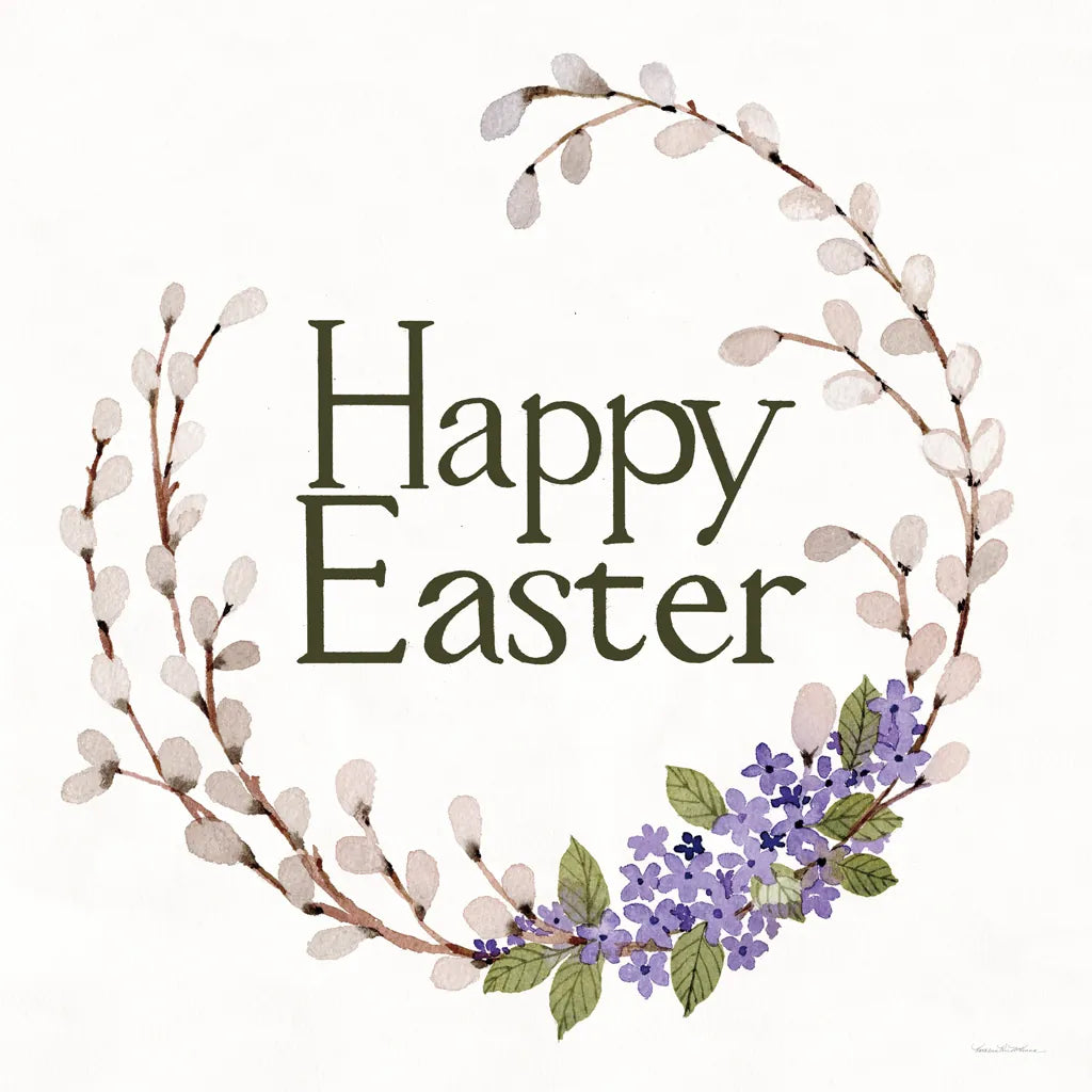 Wreath with Words IV by Kathleen Parr McKenna. SKU 46960a. Archival Giclee Fine art print for wall decor.