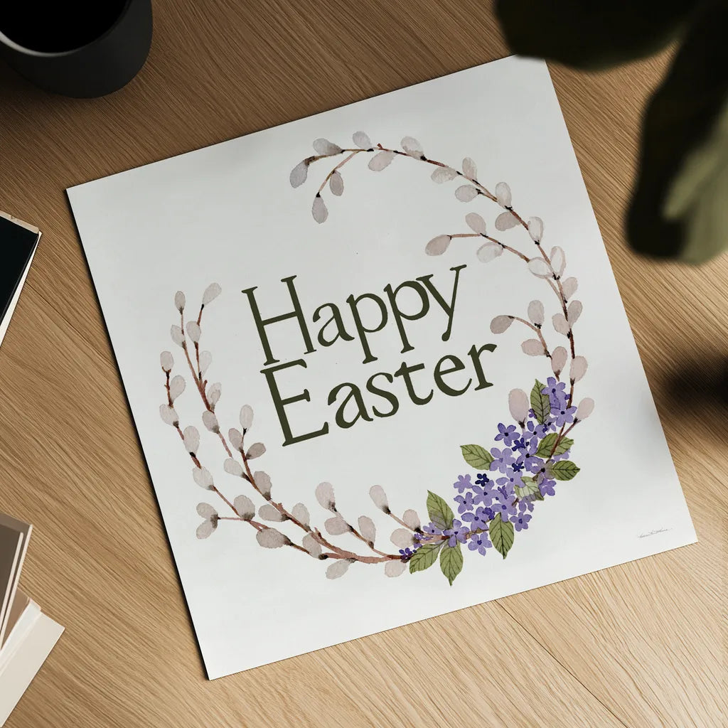 Wreath with Words IV by Kathleen Parr McKenna. Shown as a detailed flat fine art print, highlighting archival giclee quality. Available as an archival giclee rolled canvas, fine art paper, or poster print. SKU 46960a.