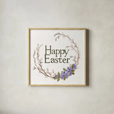 Wreath with Words IV by Kathleen Parr McKenna. Shown in a natural wood glass frame for a timeless modern aesthetic. Available as an archival giclee rolled canvas, fine art paper, or poster print. SKU 46960a.